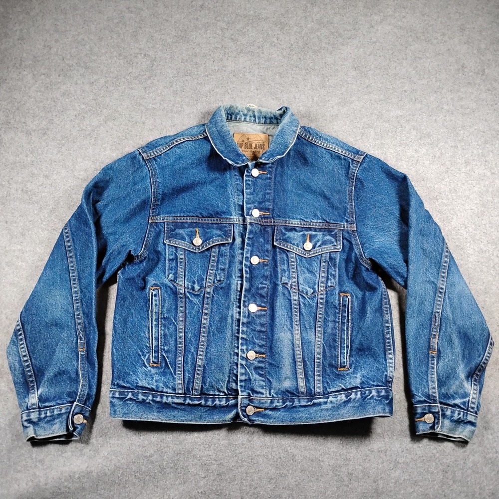 Vintage Gap Blue Jeans Denim Trucker Jacket Medium Wash Size Small